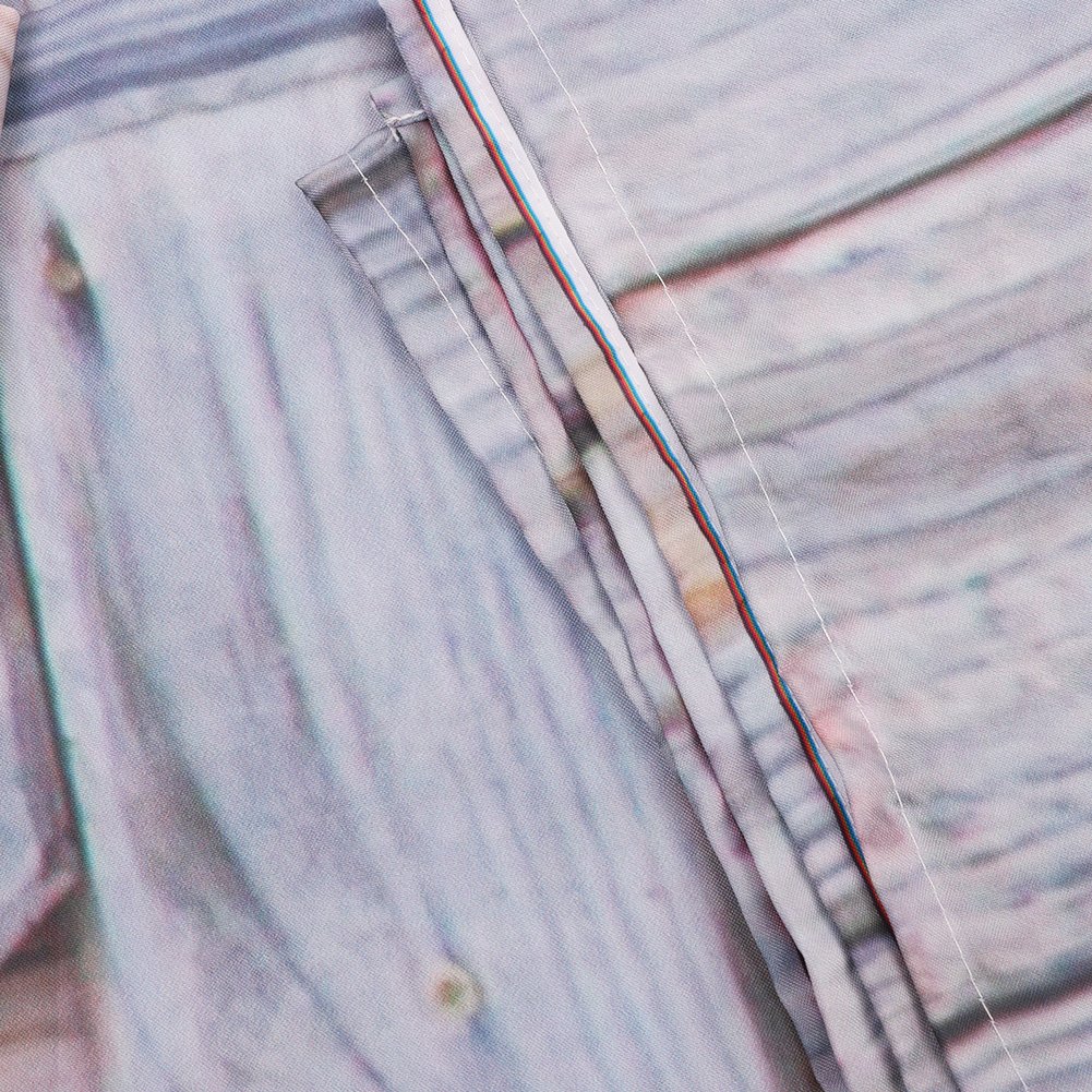 Wooden Door Shower Curtain, Rustic Decor Rural Vertical Barns House Print, Polyester Fabric Bathroom Shower Curtain Set with Hooks