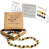 Amber Guru Baltic Amber Necklace (Authentic, Certified) - 12.5 inches - Unisex Jewelry - Polished Real Amber Beads - Proud to Deliver Genuine Baltic Sea Wonder Handmade