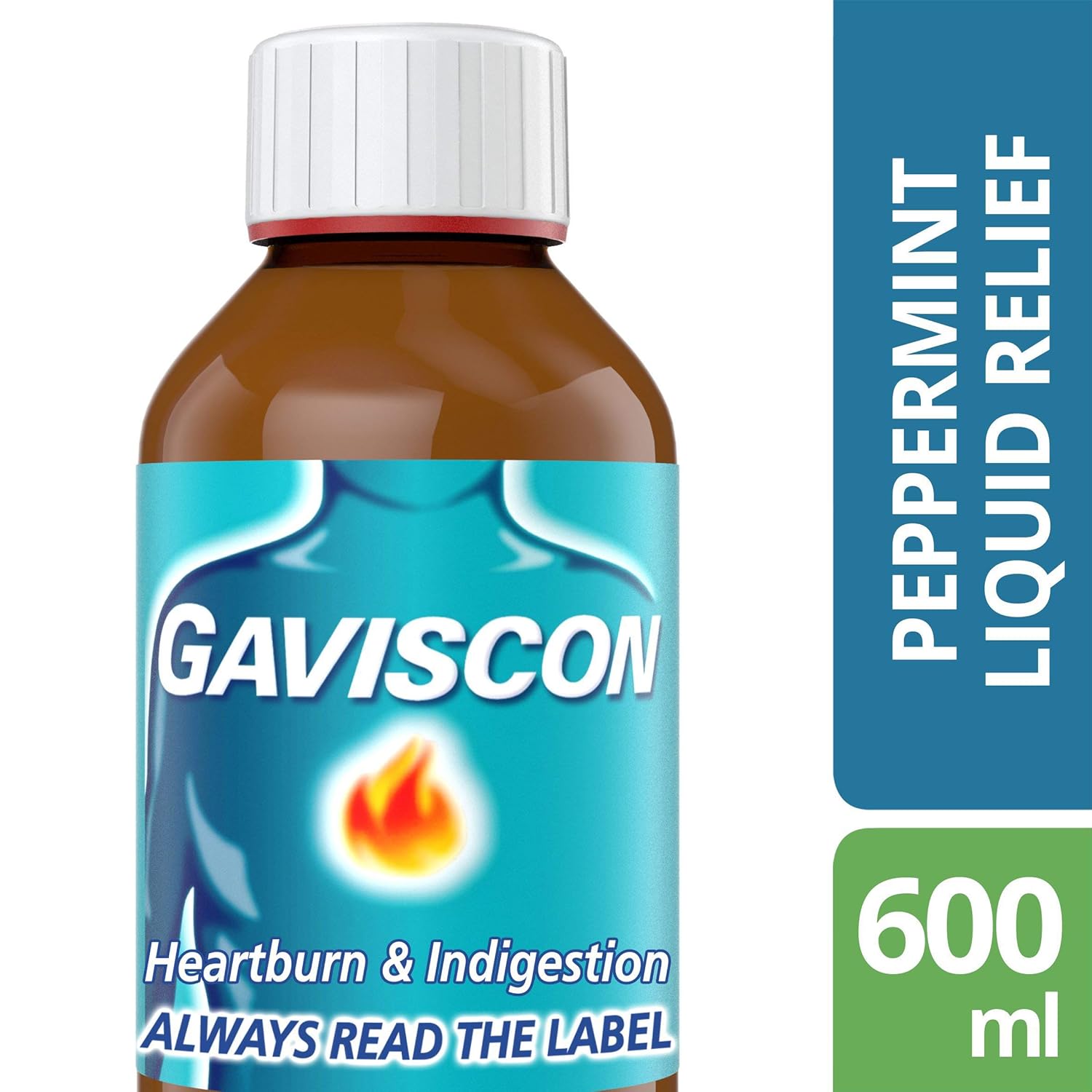 Gaviscon Liquid Heartburn And Indigestion Relief Peppermint gaviscon liquid heartburn and indigestion relief peppermint flavour 300 ml