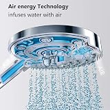 SAMODRA High Pressure Handheld Shower Head with Hose 5 Spray Settings Chrome view 3