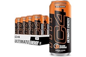 Cellucor C4 Ultimate | Pre Workout Sugar Free Energy Drink | Tri-Stim Experience with 300mg Caffeine + TeaCrine + Dynamine | Orange Cream| 16oz (Pack of 12)