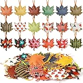 36 Pcs 3D Felt Maple Leaf Ornaments Thanksgiving Tree Decorations Fall Ornaments with Tree Felt Leaves Maple Fall Decorations for Home Autumn Decoration