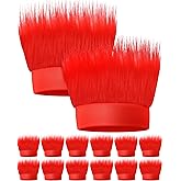 Taiyin 12 PCS Hairy Costume Headband Halloween Fuzzy Costume Crazy Hair Accessory for Sport Spirit Cosplay Party