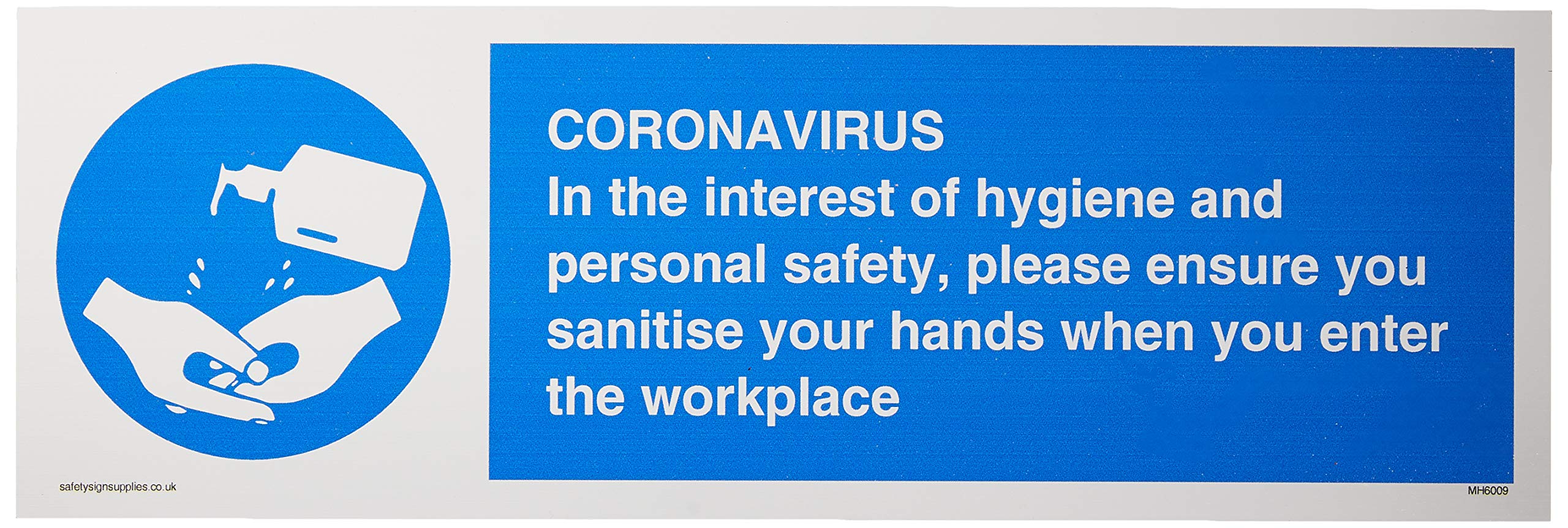 CORONAVIRUS In the interest of hygiene and personal safety, please ensure you sanitise your hands