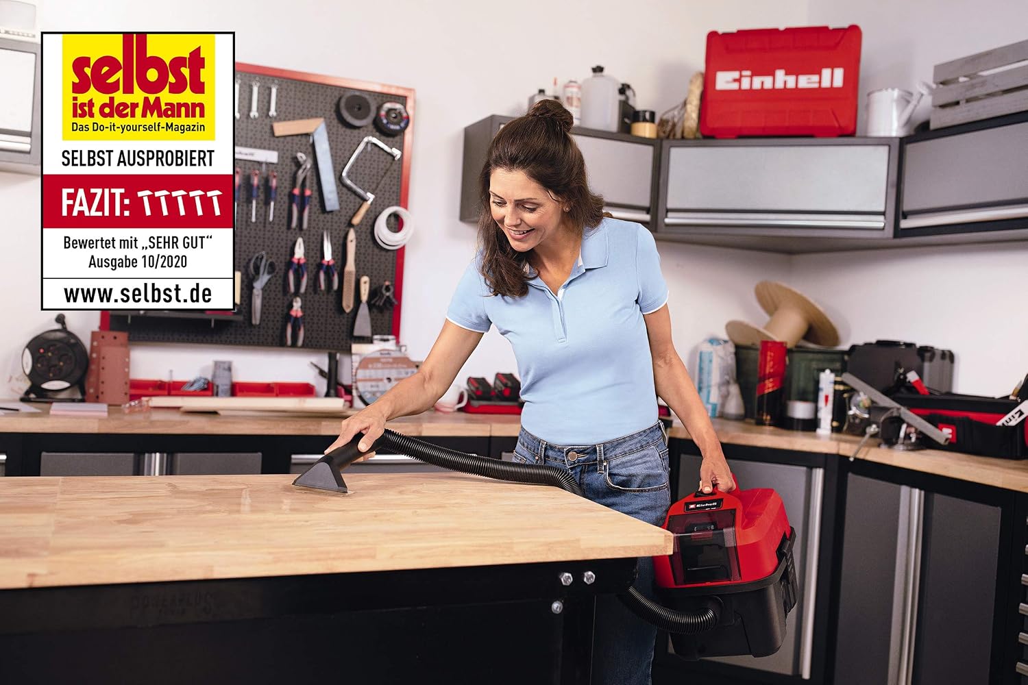 Einhell Cordless Wet And Dry Vacuum Cleaner 18V Power X-Change, Powerful 90mbar Cleaning Of Your Home, Car - Image 5