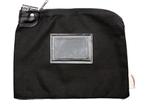 CARDINAL BAG SUPPLIES Locking Bank Bag Canvas Keyed Security (Black)