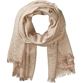 Calvin Klein Women's Lightweight Pashmina Scarf | Logo Detail, Soft Feel, Everyday Wear