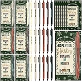 Cholemy 48 Sets Christmas Office Gifts Bulk Christmas Ballpoint Pens with Greeting Cards Classroom Stationery Holiday Gifts for Students Teachers Coworkers Friends Family School Office Supplies