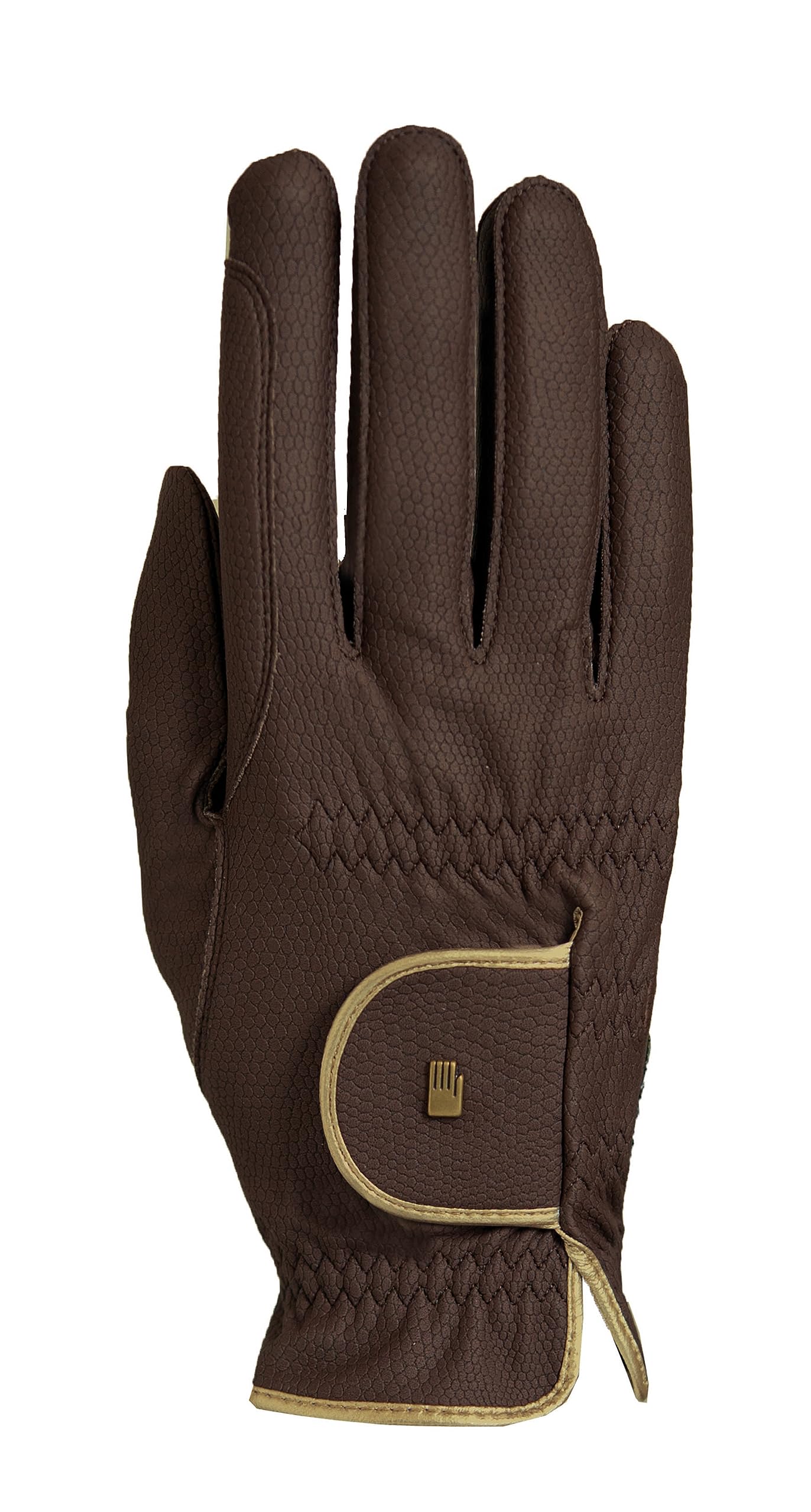 Roeckl Sports equestrian gloves LONA, ladies summer riding glove, mocha/gold 7 — image 1