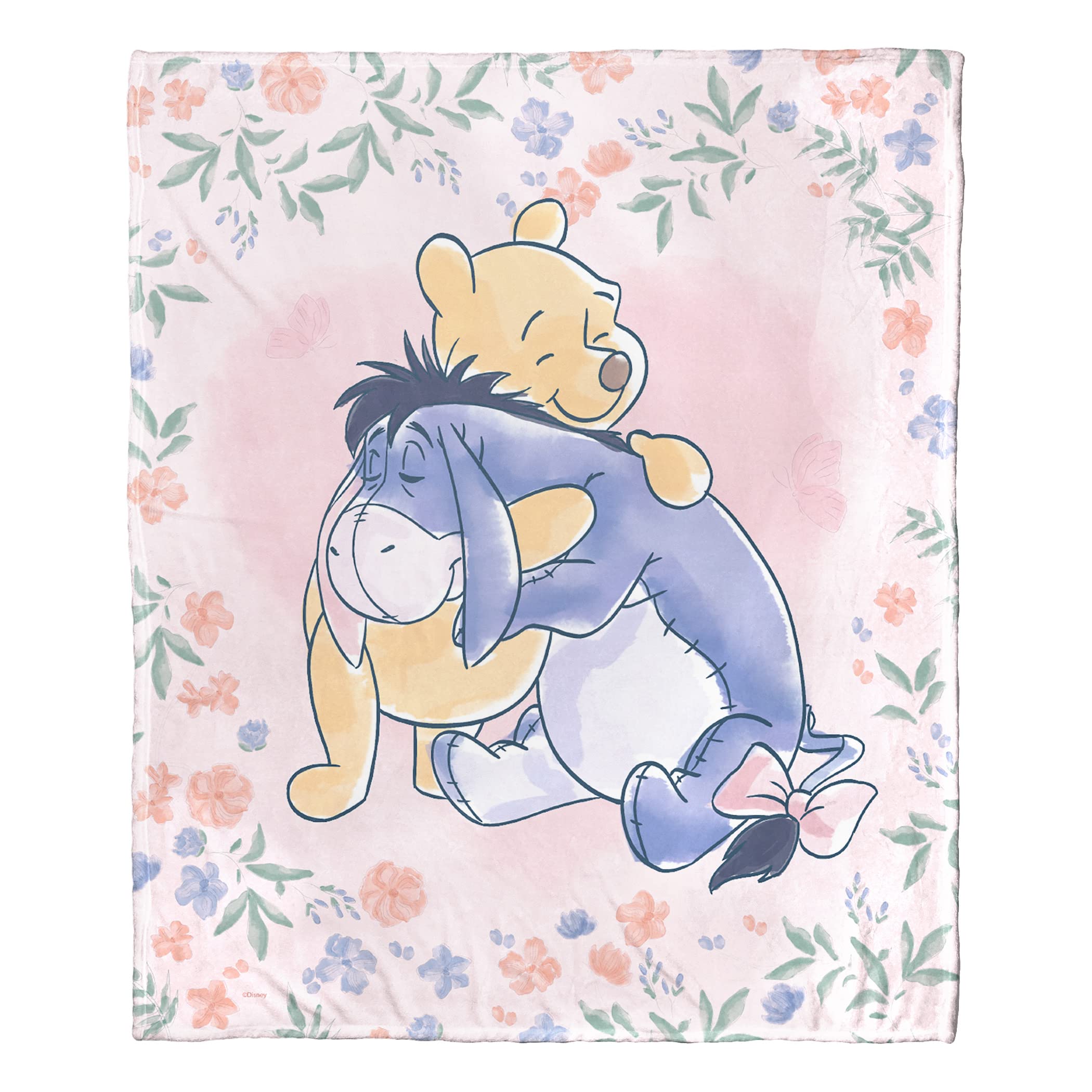 Northwest Winnie The Pooh Silk Touch Throw Blanket, 50" x 60", Sweet Hugs