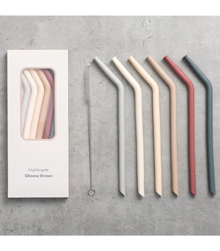 NAIVELY-Metal Reusable Straws, 3 Pack Collapsible Portable Stainless Steel Straws