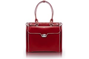 McKlein Winnetka Top Grain Cowhide Leather 15" Leather Ladies' Laptop Briefcase Red (94836)