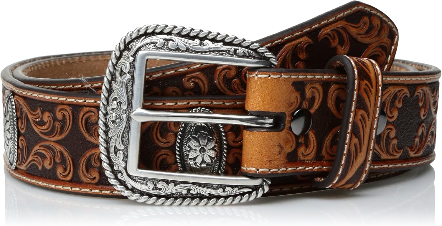 Ariat Mens Tan Oval Concho Belt 