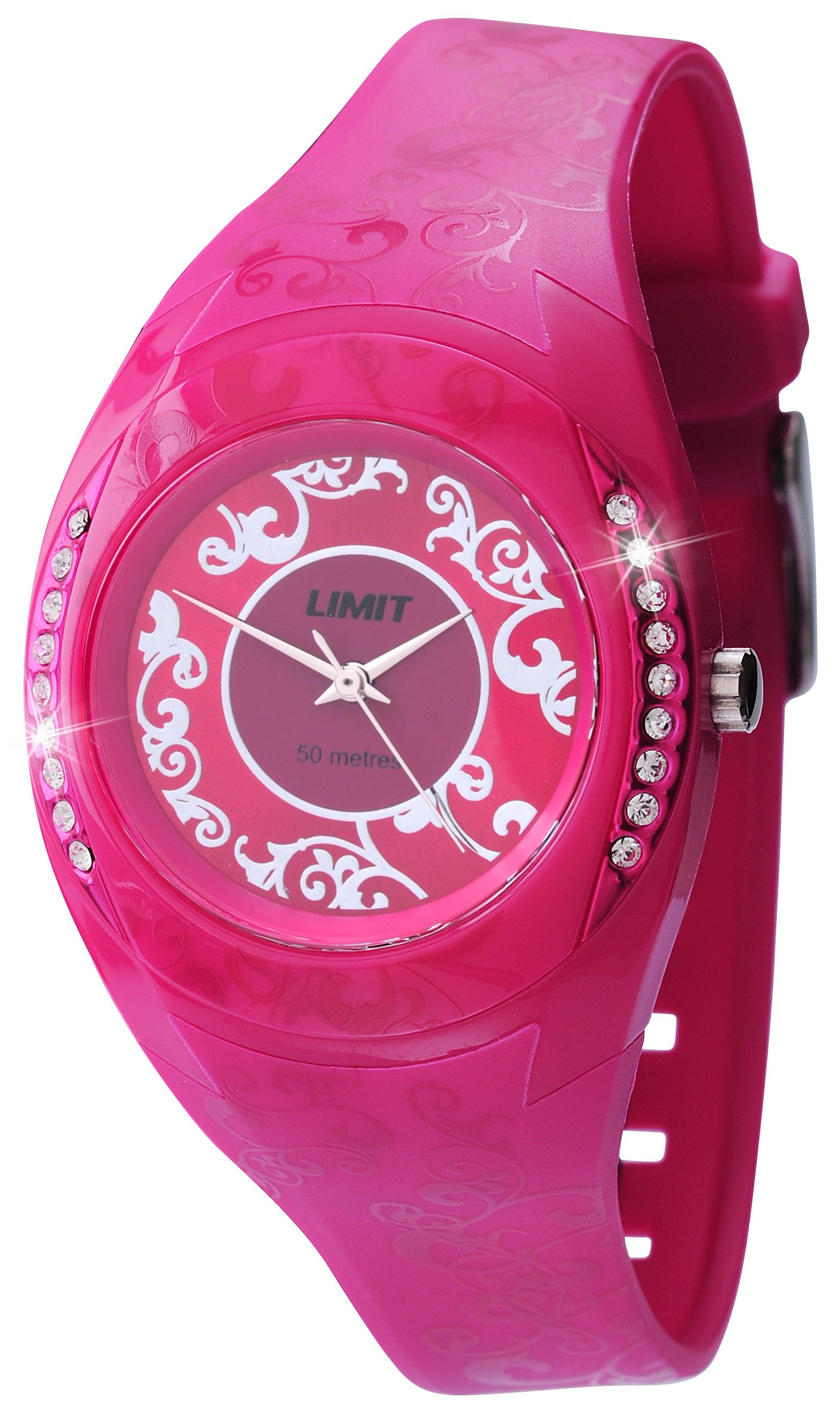 Limit Women's Quartz Watch with Pink Dial Analogue Display and Pink Plastic or PU Strap 6805.24