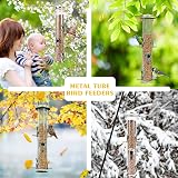 Urban Deco Metal Bird Feeder 6 Port Tube Hanging Feeder Weatherproof view 7