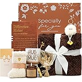 Self Care Gifts for Women Get Well Soon Gifts, Unique Birthday Gifts for Women Spa Gift Baskets Care Package Mothers Day Gifts for Mom Sister Wife Grandma w/ Blanket