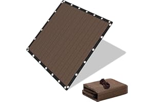 EMERIT 90% Shade Cloth Sun Shade Fabric Privacy Screen Shade Cover for Patio Garden Pergola Shade Cover Canopy with Gromments(Mocha, 10X12 FT)