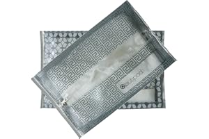 THE BUTI-BAG CO Butipods Reusable Wet Wipe Pouch Slim Case Travel Clutch Holder | Portable Diaper and Hand Bag Wipes Dispenser | Keeps Wipes Moist and Handy! | Set of 2 (Grey Keys & Tiles)