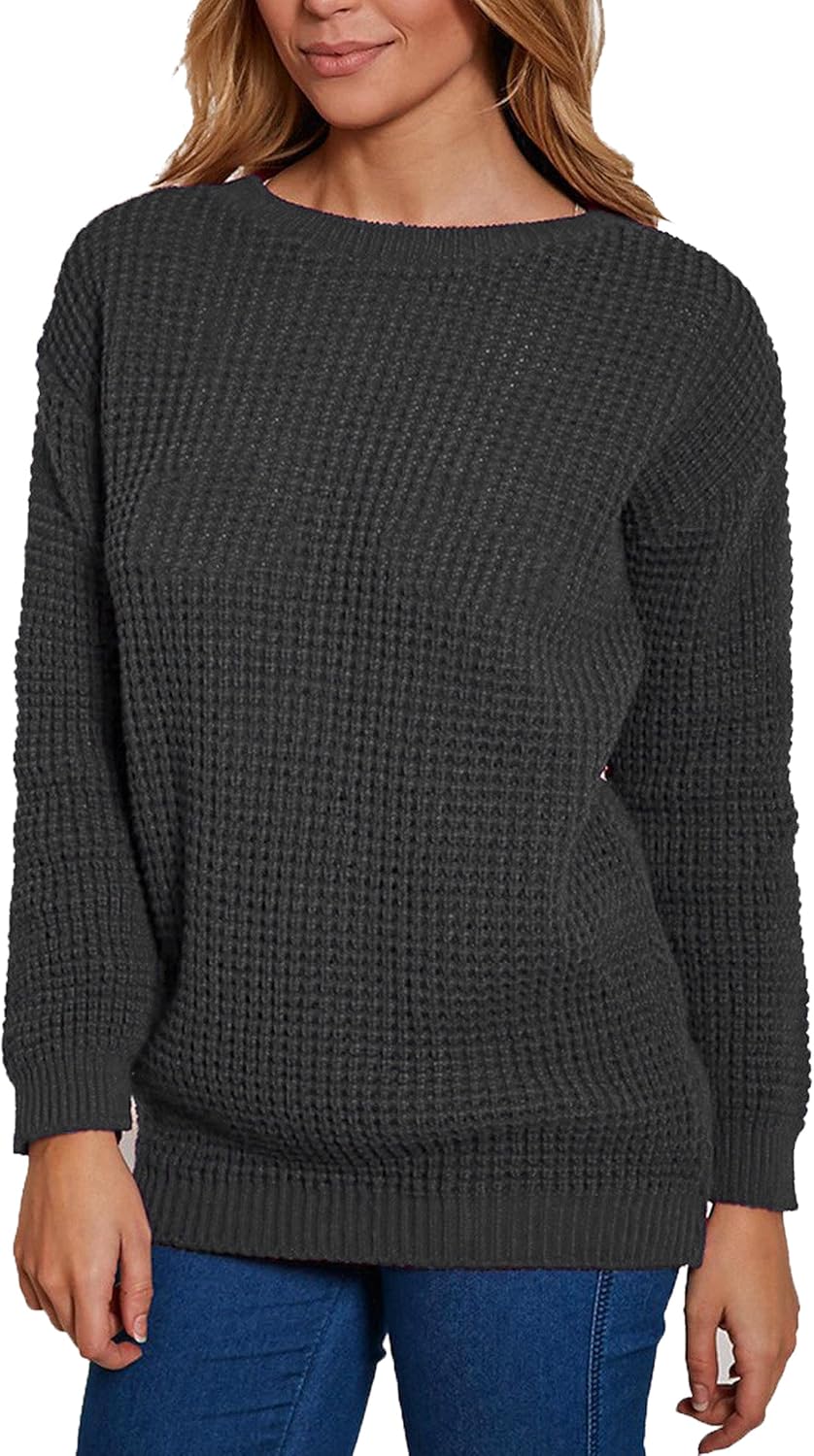 Top Vendor Ladies Women Knitted Long Sleeves Crew Neck Over Size Chunky