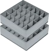 Joyoldelf Drawer Organisers Dividers 24 Cell 2 Pack Gray