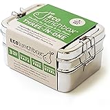 ECOlunchbox Three-in-One Stainless Steel Food Container Set