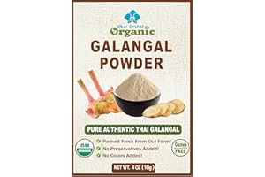 BLUE ORCHID ORGANIC Organic Galangal Powder 4 OZ - Galanga Spice Seasoning in Asian Cooking - for Thai, Indonesian, and Malaysian Cuisine