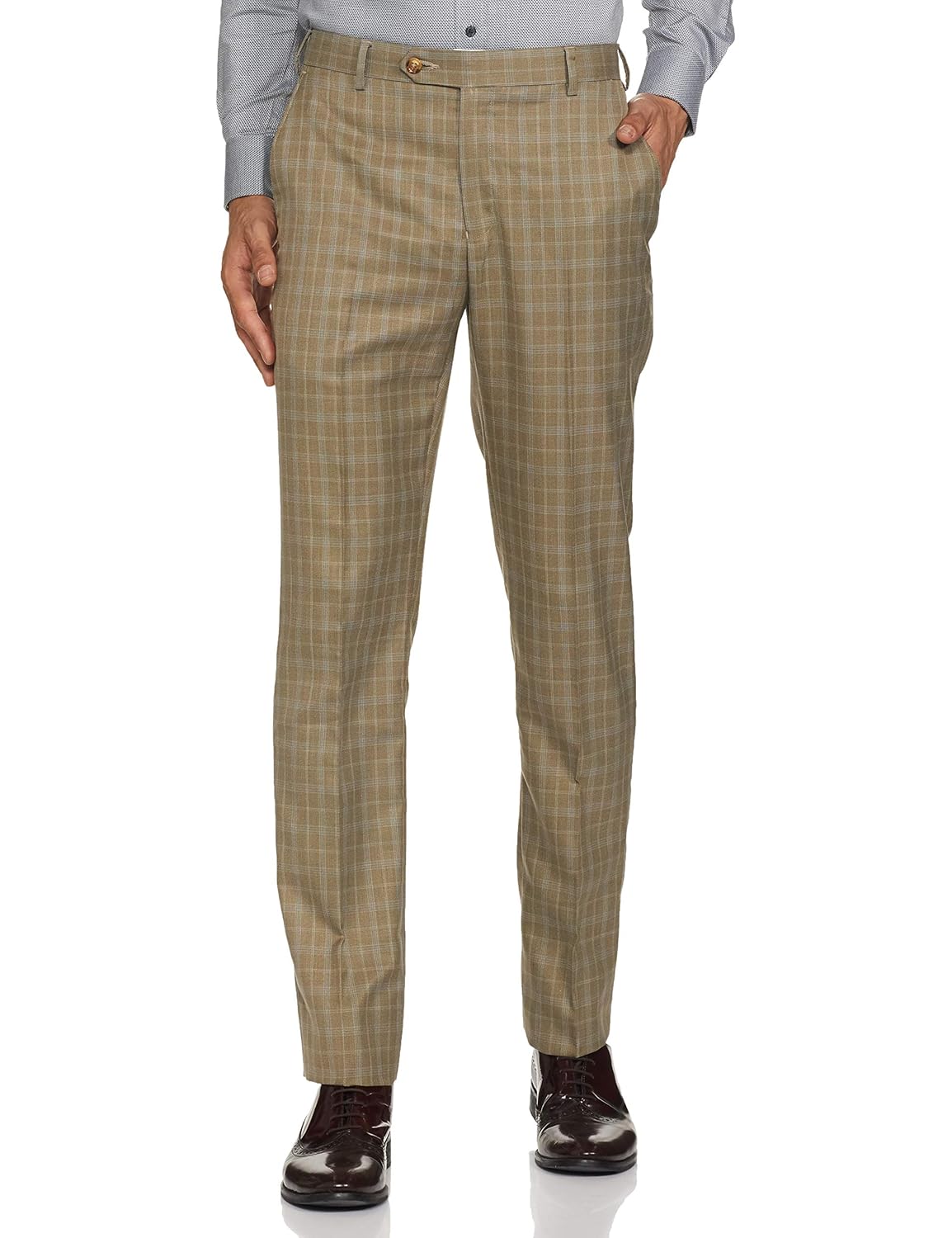 Buy Raymond Men's Flat Front Slim FIT Pants at Amazon.in