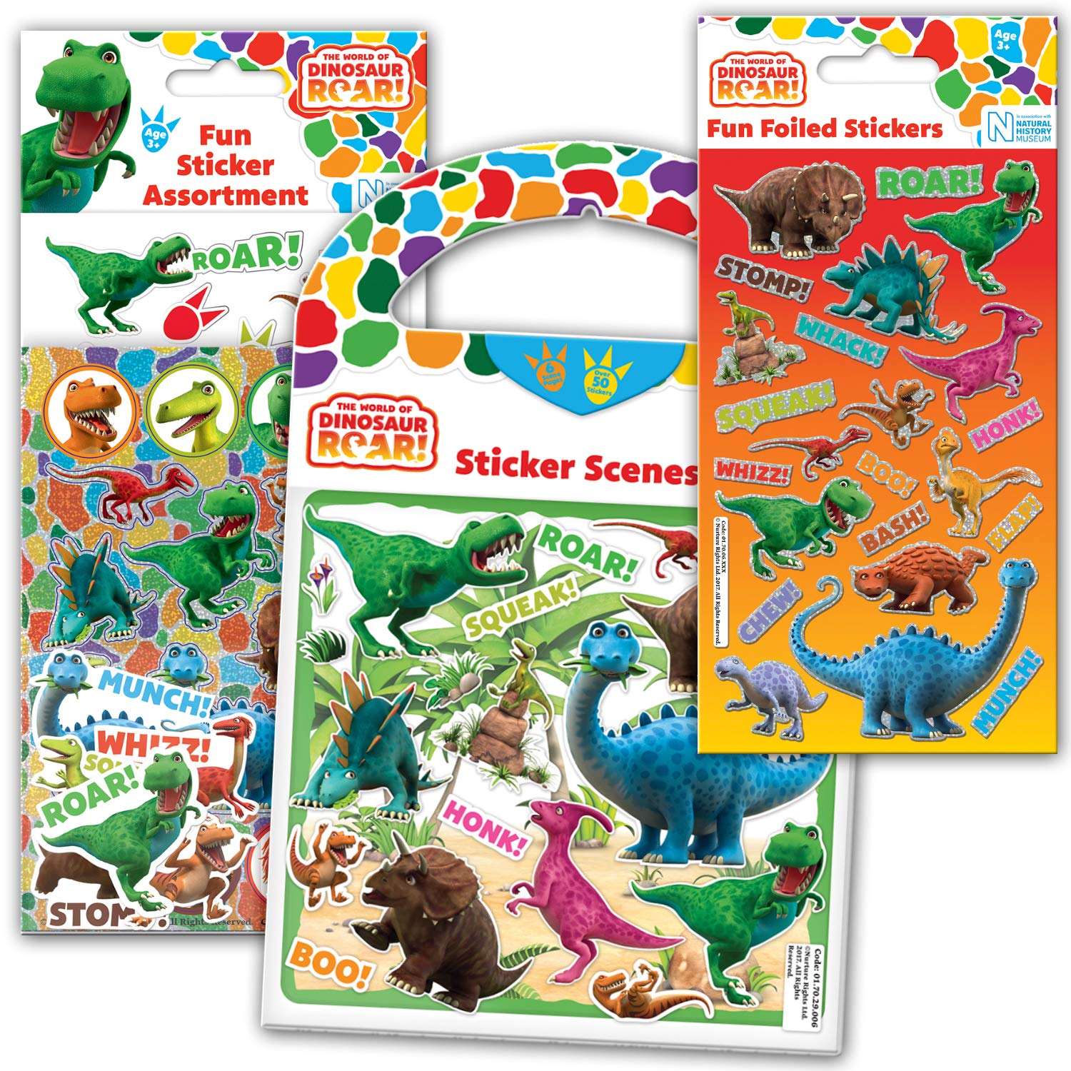 Paper Projects The World of Dinosaur Roar! Super Sticker Pack | Big Bundle for Scrapbooking and Decoration | Reusable on Non-Porous Surfaces