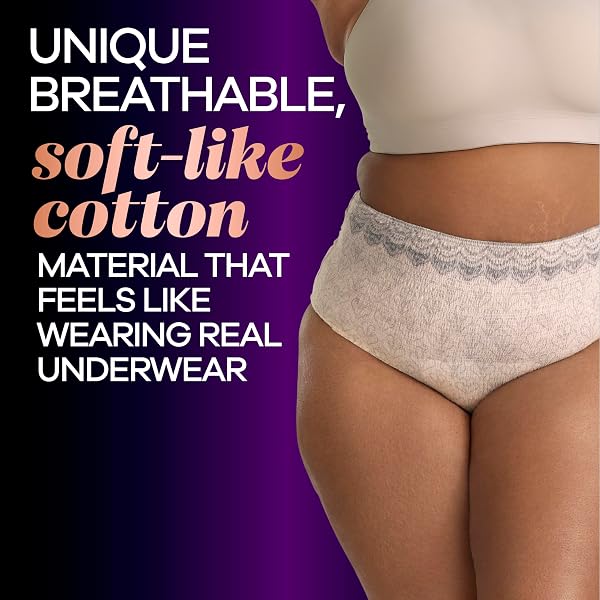 ALWAYS DISCREET BOUTIQUE INCONTINENCE AND POSTPARTUM UNDERWEAR FOR WOMEN, MAXIMUM PROTECTION, S/M, ROSY, 20 COUNT (PACKAGING MAY VARY)