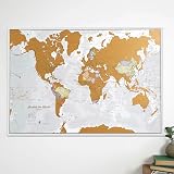 Maps International Scratch The World Travel Map X-Large 84x59 cm Gift Tube view 3