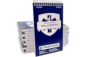 EMT/First Responders Vital Statistics Notebook – 6” x 3.75” Medical Notebook for Vital Signs and Additional Patient Informati