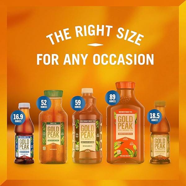 GOLD PEAK EXTRA SWEET ICED TEA, SWEET TEA BOTTLES, 16.9 FL OZ, 6 PACK