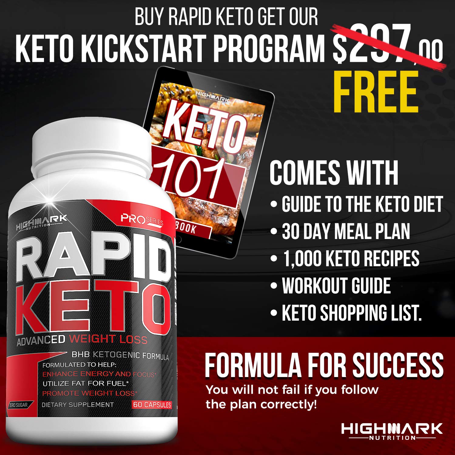 Rapid Keto Diet Pills Advanced Ketogenic Diet Weight Loss Supplement