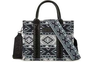 Wrangler Aztec Tote Bag for Women Boho Shoulder Purses and Handbags