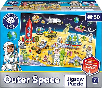 Orchard Toys Outer Space Jigsaw Puzzle 50 Pieces for Ages 4+ Space Poster