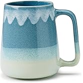 Cteaffee 24 oz Ceramic Coffee Mug Large Milk Coffee Mug Tea Cup for Cocoa Cappuccino Latte Cereal Dishwasher Safe Microwave Safe (Light blue)
