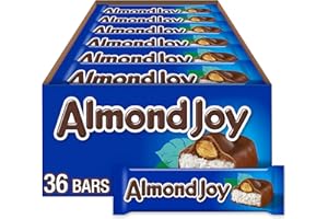ALMOND JOY Coconut and Almond Chocolate Candy Bars, 1.61 oz (36 Count)