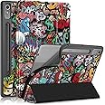 DINGGUAGUA Case for Lenovo tab p12 12.7 Inch 2023 TB-370FU,Soft TPU Back Shell Slim Smart with Multi-Angle Stand Cover for Lenovo Tab P12 (2024) 12.7" Tablet,X-Graffiti