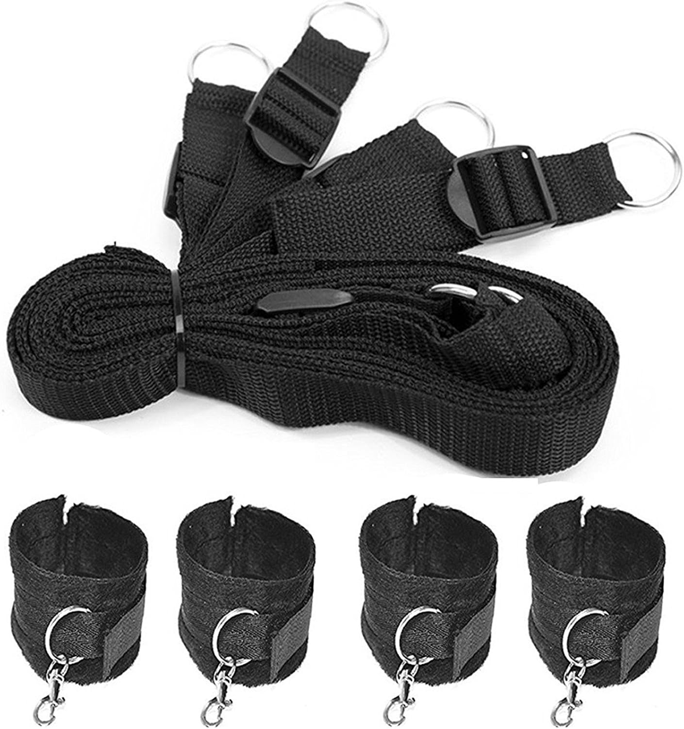 Amazon Com Bed Straps Restraint Kit Fits Almost Any Size Mattress Black Clothing