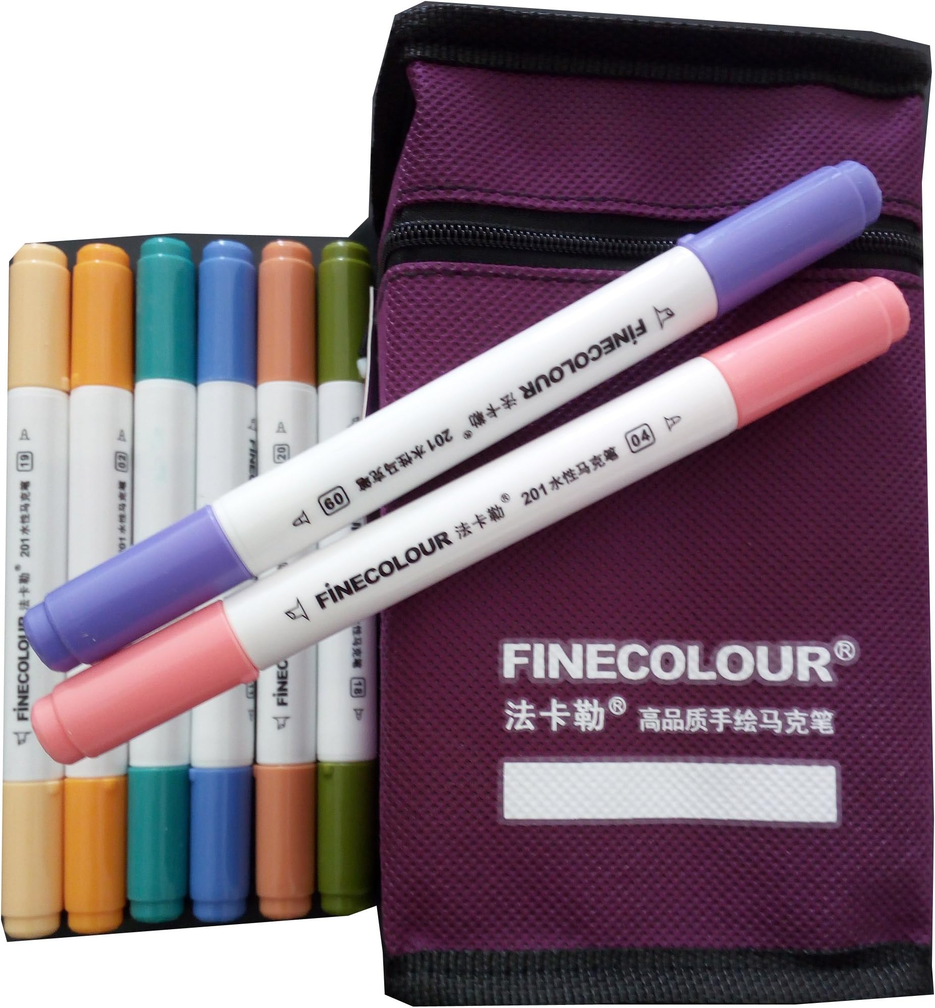 36-color Set Students Marker Water-Based Ink, Double Tips, Junior Sketch Twin Marker for school kids