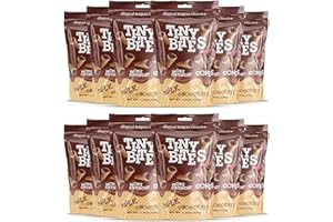 TOWELS BEYOND Tiny Bites - Waffle Mini Cones with Real Belgian Milk Chocolate (12 Pack) - Original Recipe, Delicious Cornet Snack - Bite-Size Cones by Beemax - 4.24 oz (120g)