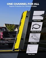 CREWORKS 3 Pack 2 Channel Rubber Cable Protector Ramp 5t/11000lbs Heavy Duty view 9