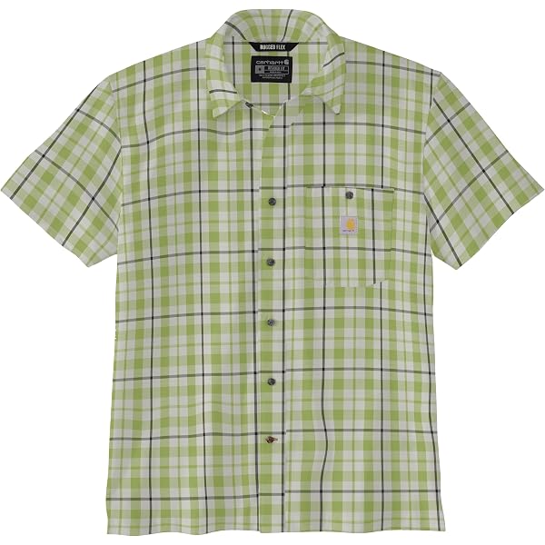 Amazon.com: Carhartt Men's Loose Fit Midweight Short-Sleeve Plaid