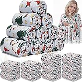 Tranqun 10 Pcs Spring Flannel Gnome Throw Blankets, 50" x 60" Winter Gnome Fleece Blanket Bulk for Women, Blue Xmas Sofa Fuzzy Blanket for Cozy Sofa Couch Spring Office Gift Decor