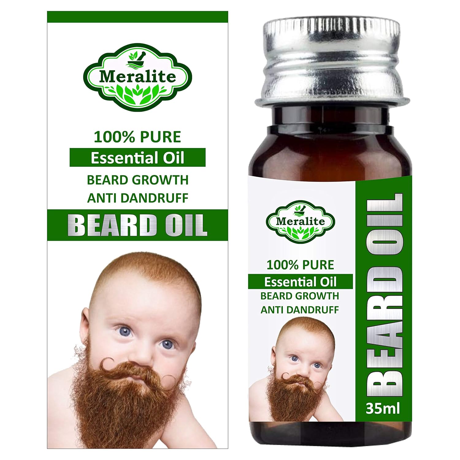 Meralite Beard Growth Oil For Men 100 Natural Essential Oils
