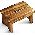 thumbnail image 2 of Wooden Step Stool - 6.5 Inch Acacia Wood Step Stool For Adults, 550 Lbs Capacity 2 of 11