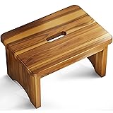 FANATU Wooden Step Stool, 9'' One Step Stool for