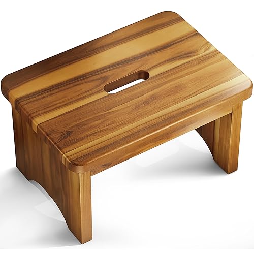 Wooden Kitchen Step Stools Amazon Danyell 3-Step Wood Stool
