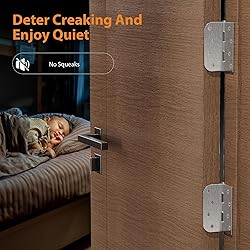 AmzGod 24 Pack Brushed Nickel Door Hinges, 4 Inch