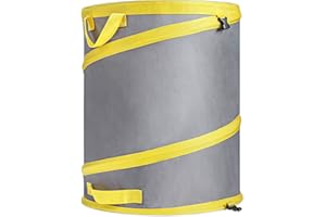 Jardineer Collapsible Trash Can for Camping Parties, Reusable Yard Waste Bags, Pop Up Garden Bag with a Drainage Hole(30 Gallon)